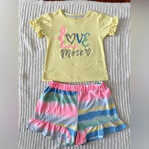 One Step Ahead Yellow and Pink Matching Set Playful Summer Style